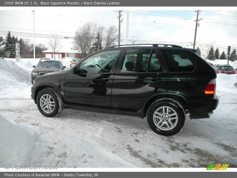 Black Sapphire Metallic / Black Dakota Leather 2005 BMW X5 3.0i