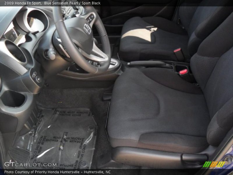 Blue Sensation Pearl / Sport Black 2009 Honda Fit Sport
