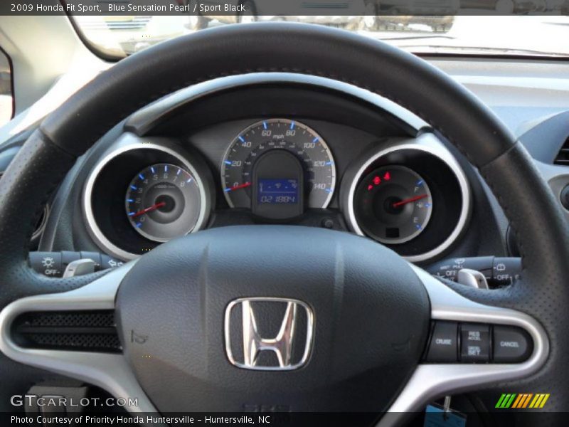 Blue Sensation Pearl / Sport Black 2009 Honda Fit Sport