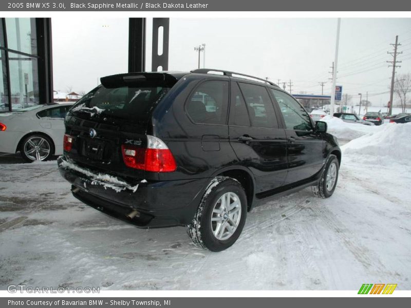 Black Sapphire Metallic / Black Dakota Leather 2005 BMW X5 3.0i