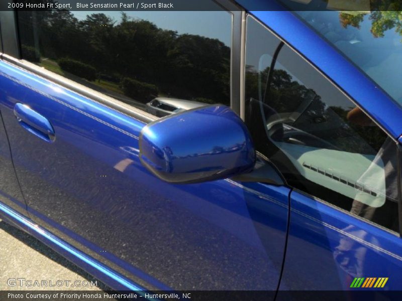 Blue Sensation Pearl / Sport Black 2009 Honda Fit Sport