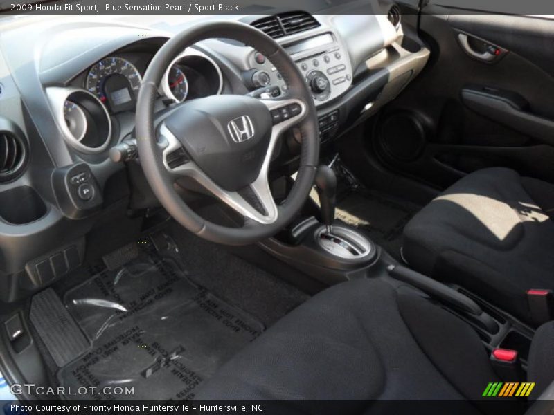 Blue Sensation Pearl / Sport Black 2009 Honda Fit Sport