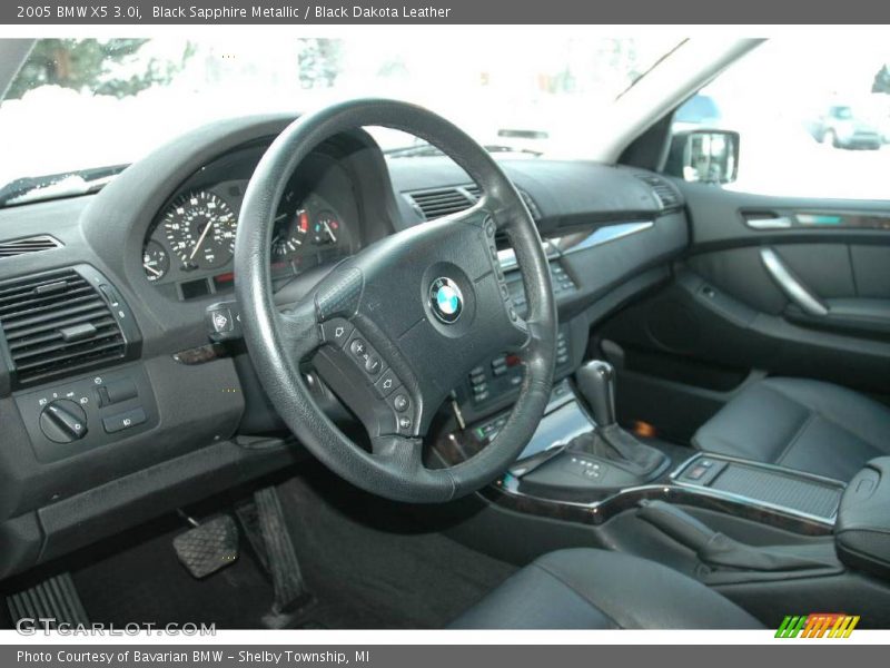 Black Sapphire Metallic / Black Dakota Leather 2005 BMW X5 3.0i