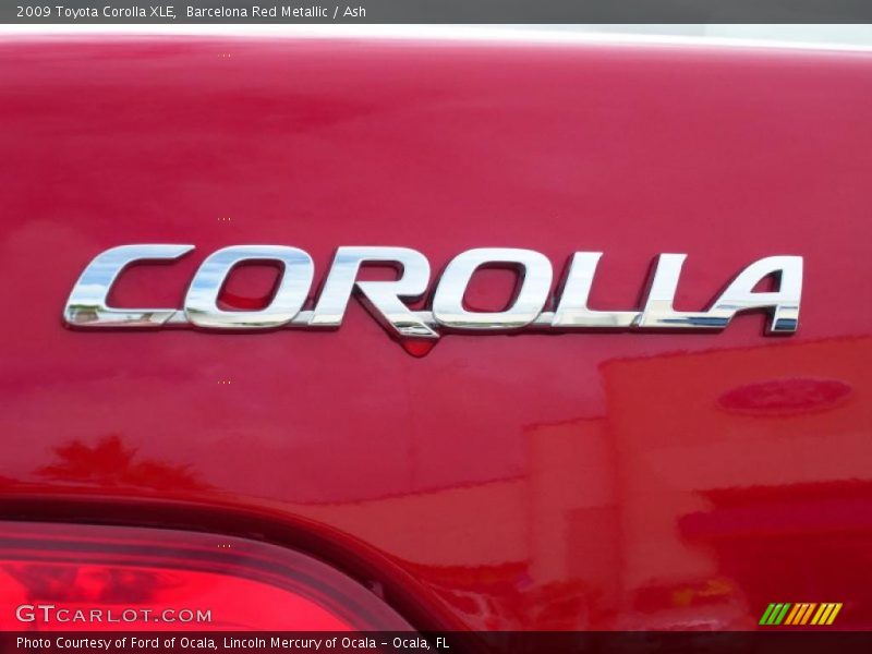 Barcelona Red Metallic / Ash 2009 Toyota Corolla XLE