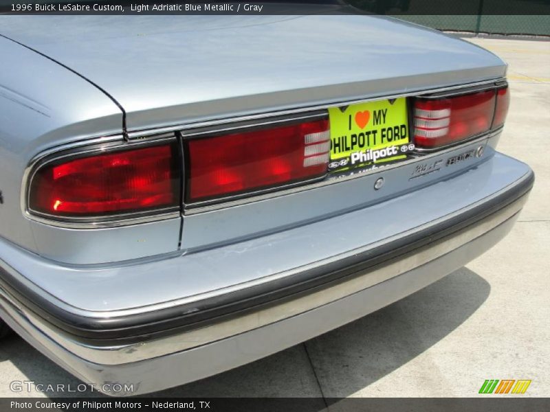 Light Adriatic Blue Metallic / Gray 1996 Buick LeSabre Custom