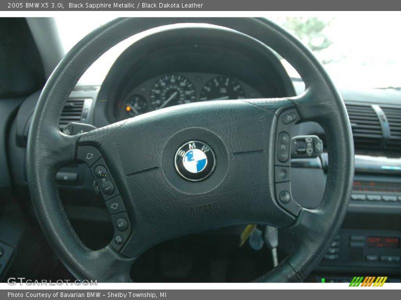 Black Sapphire Metallic / Black Dakota Leather 2005 BMW X5 3.0i