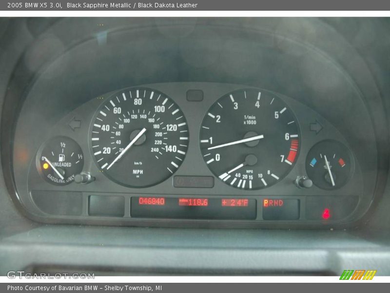 Black Sapphire Metallic / Black Dakota Leather 2005 BMW X5 3.0i