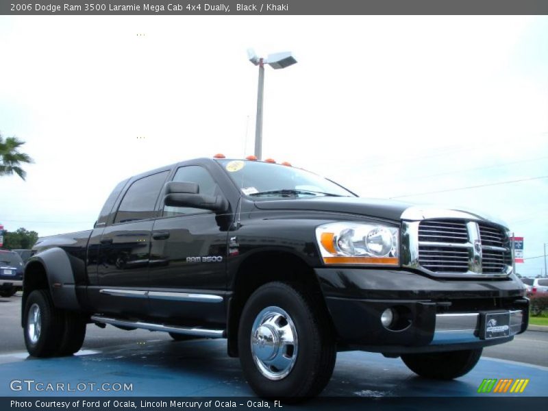 Black / Khaki 2006 Dodge Ram 3500 Laramie Mega Cab 4x4 Dually