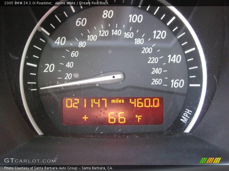 Alpine White / Dream Red/Black 2005 BMW Z4 3.0i Roadster