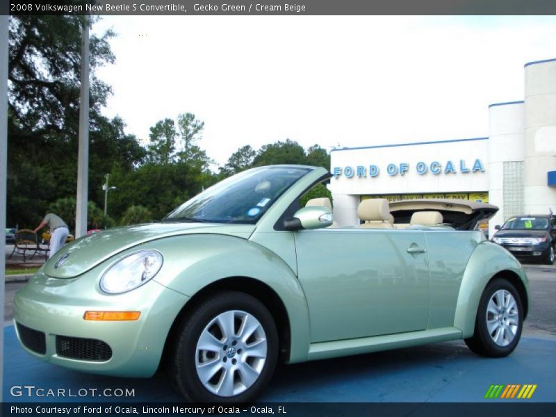 Gecko Green / Cream Beige 2008 Volkswagen New Beetle S Convertible