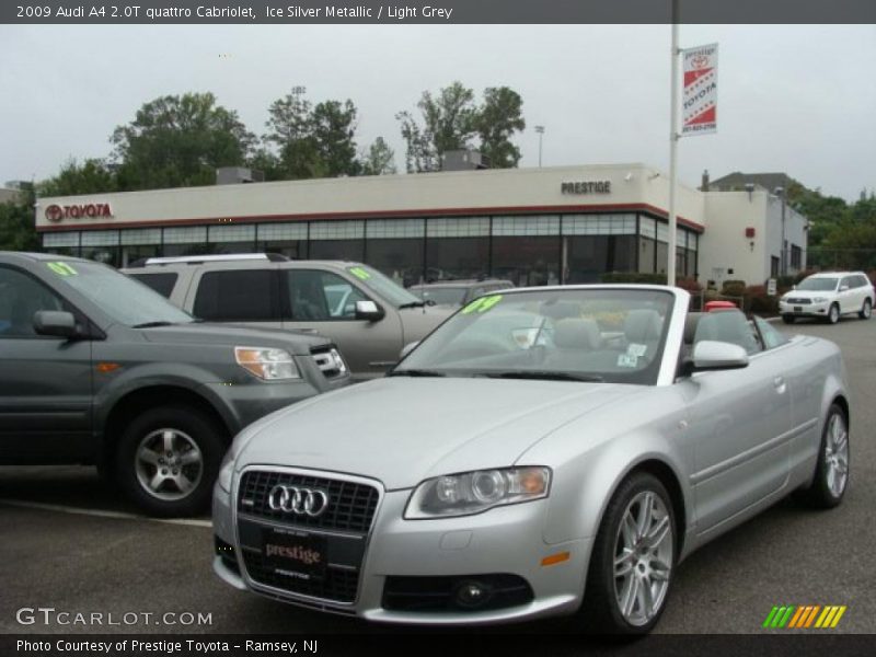 Ice Silver Metallic / Light Grey 2009 Audi A4 2.0T quattro Cabriolet