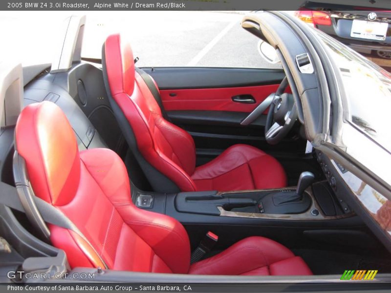 Alpine White / Dream Red/Black 2005 BMW Z4 3.0i Roadster