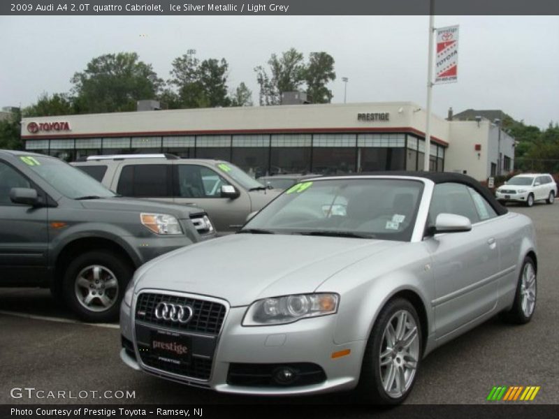 Ice Silver Metallic / Light Grey 2009 Audi A4 2.0T quattro Cabriolet