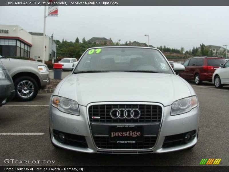 Ice Silver Metallic / Light Grey 2009 Audi A4 2.0T quattro Cabriolet