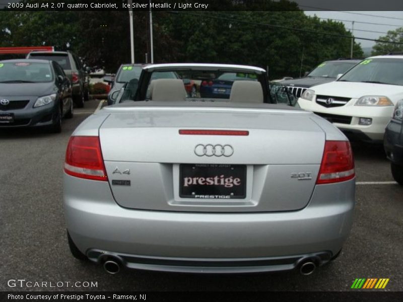 Ice Silver Metallic / Light Grey 2009 Audi A4 2.0T quattro Cabriolet