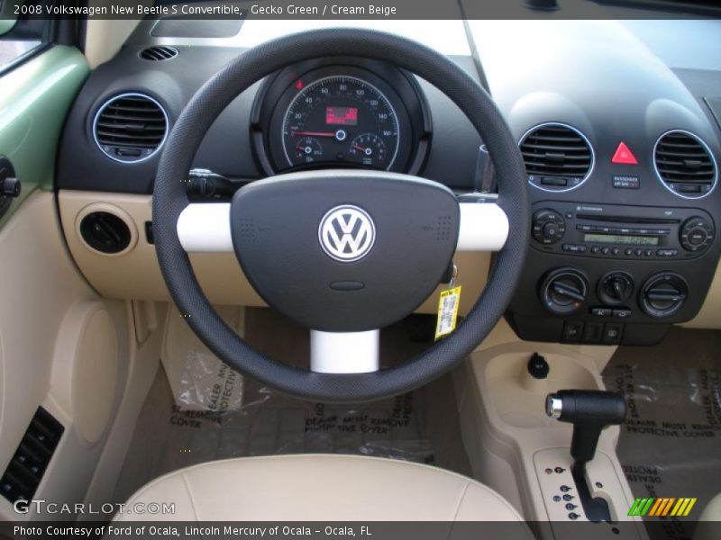 Gecko Green / Cream Beige 2008 Volkswagen New Beetle S Convertible