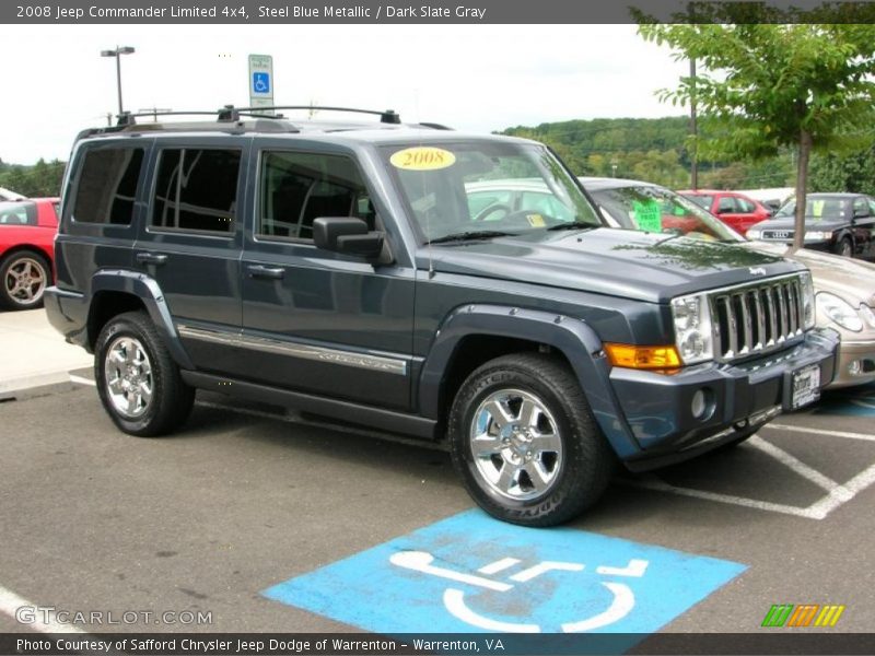 Steel Blue Metallic / Dark Slate Gray 2008 Jeep Commander Limited 4x4