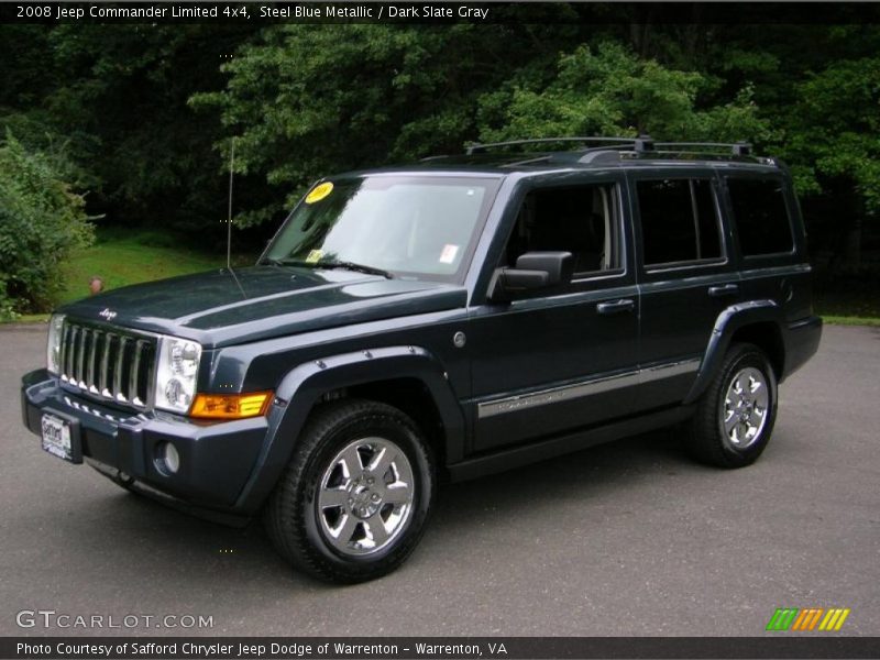 Steel Blue Metallic / Dark Slate Gray 2008 Jeep Commander Limited 4x4