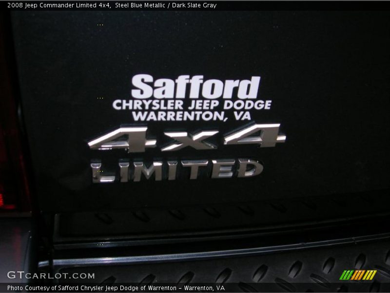 Steel Blue Metallic / Dark Slate Gray 2008 Jeep Commander Limited 4x4