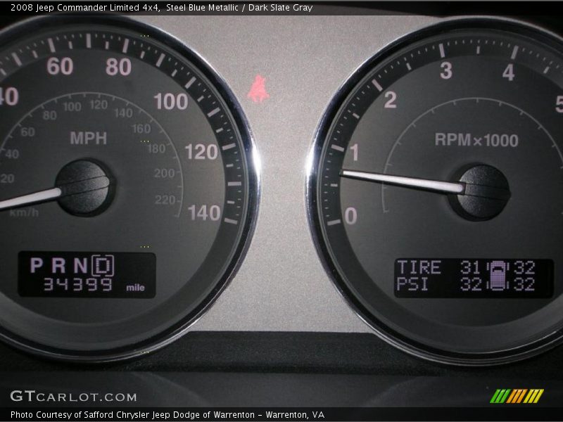 Steel Blue Metallic / Dark Slate Gray 2008 Jeep Commander Limited 4x4