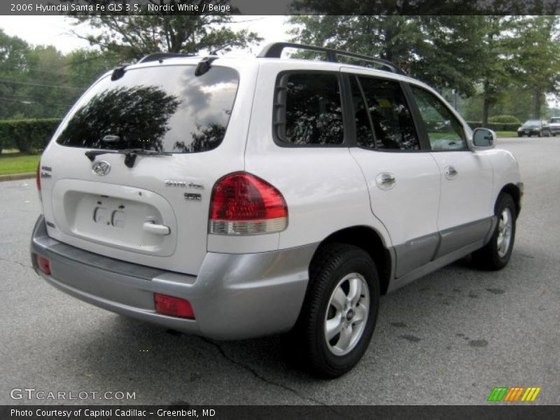 Nordic White / Beige 2006 Hyundai Santa Fe GLS 3.5