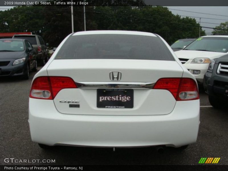 Taffeta White / Beige 2009 Honda Civic EX Sedan