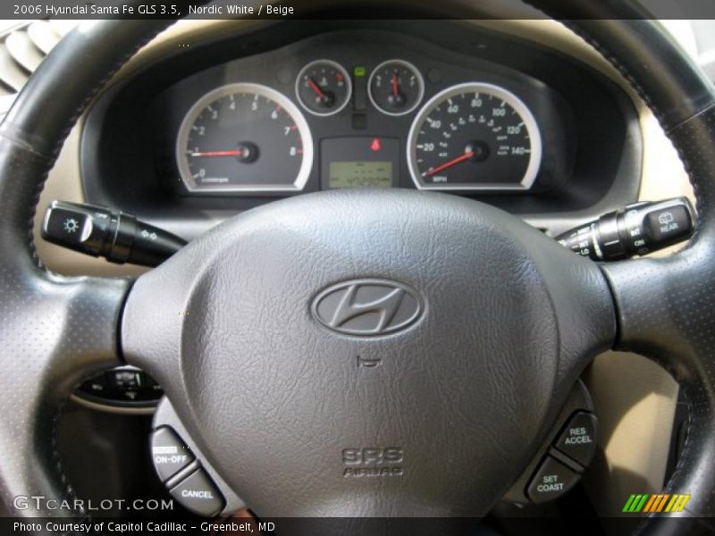 Nordic White / Beige 2006 Hyundai Santa Fe GLS 3.5