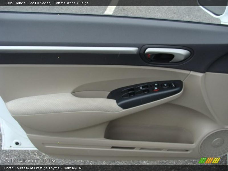 Taffeta White / Beige 2009 Honda Civic EX Sedan