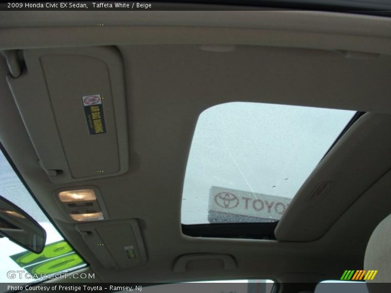 Taffeta White / Beige 2009 Honda Civic EX Sedan