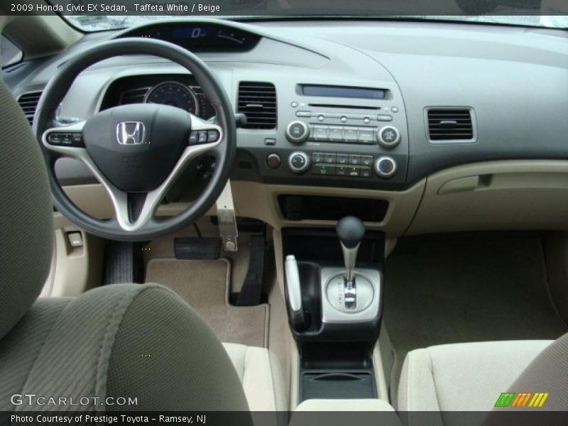 Taffeta White / Beige 2009 Honda Civic EX Sedan