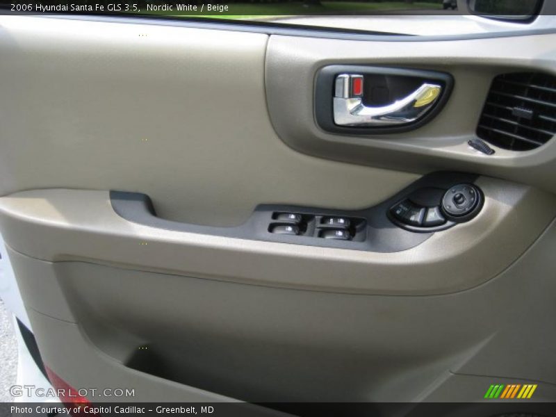 Nordic White / Beige 2006 Hyundai Santa Fe GLS 3.5