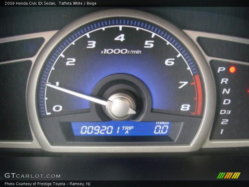 Taffeta White / Beige 2009 Honda Civic EX Sedan
