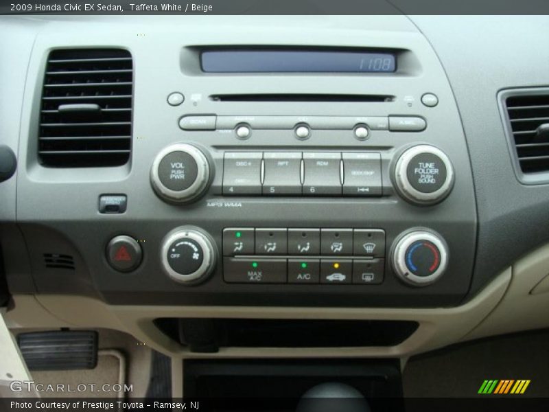 Taffeta White / Beige 2009 Honda Civic EX Sedan