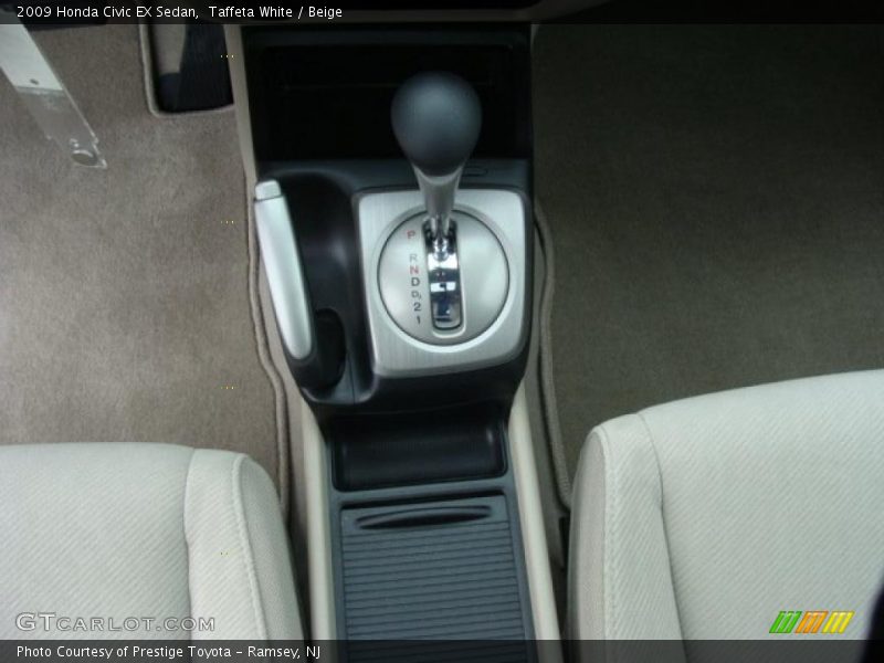 Taffeta White / Beige 2009 Honda Civic EX Sedan