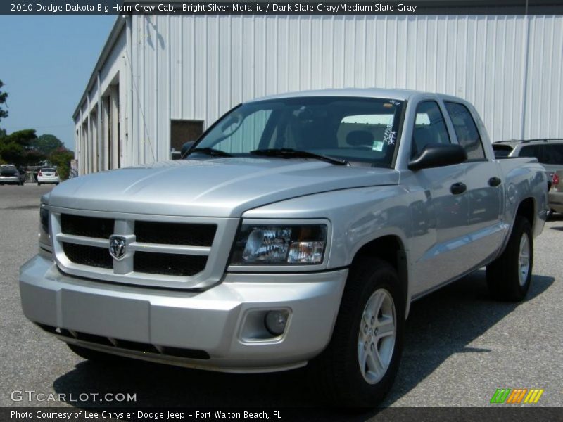 Bright Silver Metallic / Dark Slate Gray/Medium Slate Gray 2010 Dodge Dakota Big Horn Crew Cab