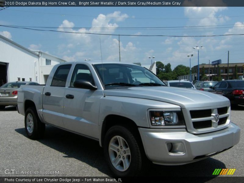 Bright Silver Metallic / Dark Slate Gray/Medium Slate Gray 2010 Dodge Dakota Big Horn Crew Cab
