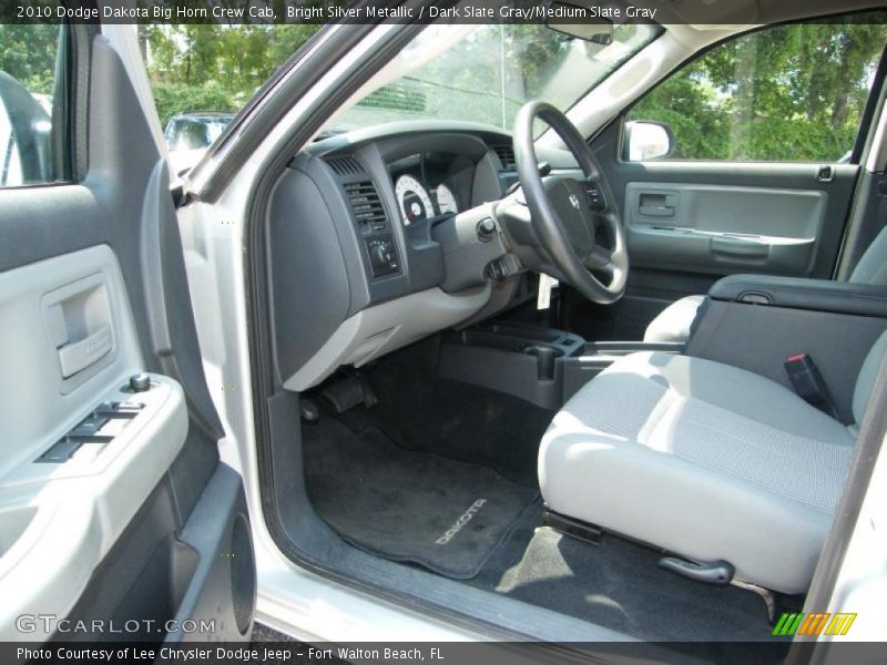 Bright Silver Metallic / Dark Slate Gray/Medium Slate Gray 2010 Dodge Dakota Big Horn Crew Cab