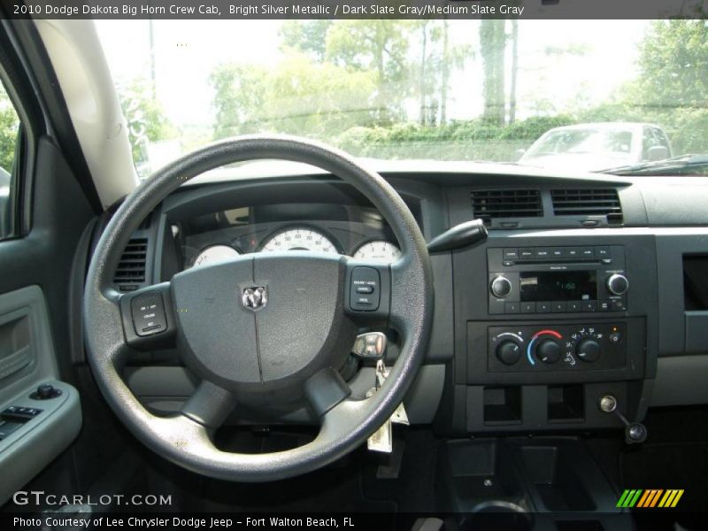 Bright Silver Metallic / Dark Slate Gray/Medium Slate Gray 2010 Dodge Dakota Big Horn Crew Cab