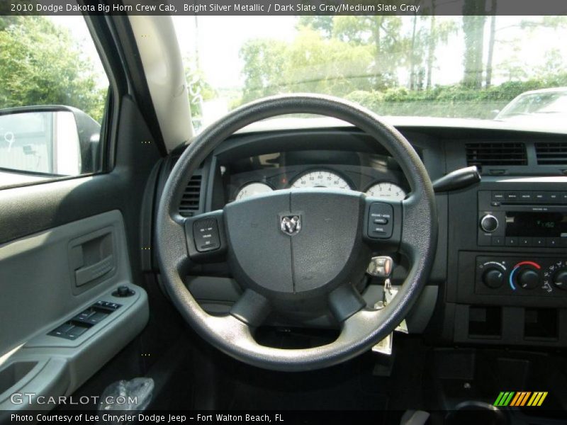Bright Silver Metallic / Dark Slate Gray/Medium Slate Gray 2010 Dodge Dakota Big Horn Crew Cab