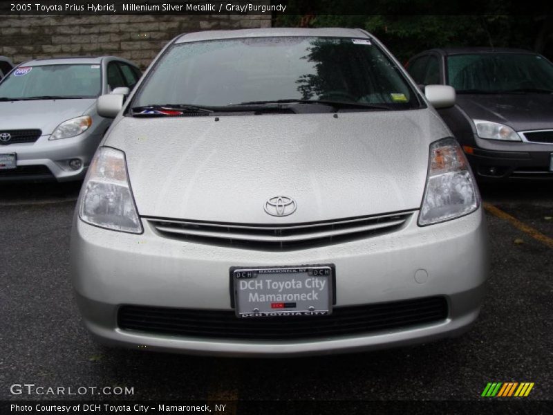 Millenium Silver Metallic / Gray/Burgundy 2005 Toyota Prius Hybrid