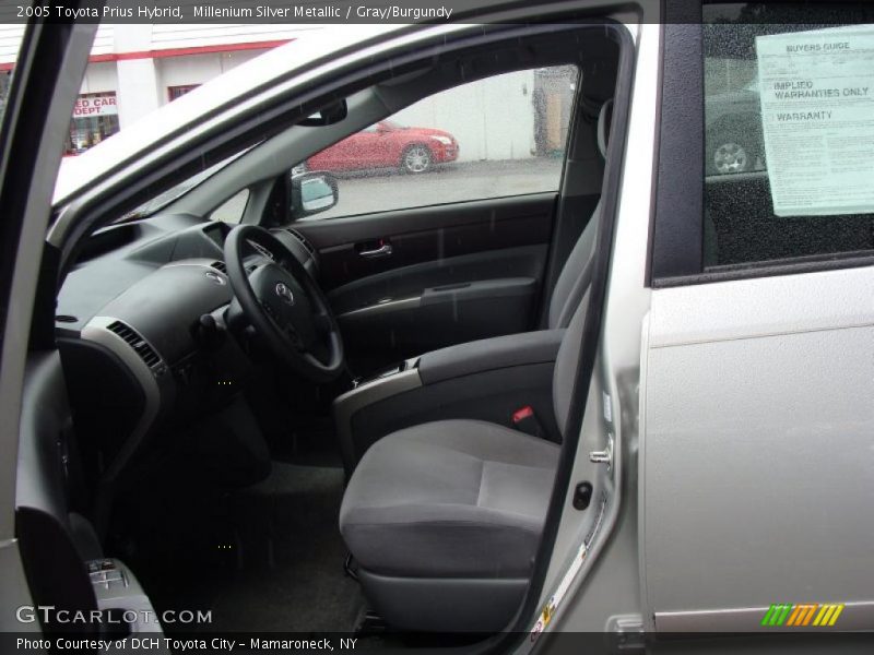 Millenium Silver Metallic / Gray/Burgundy 2005 Toyota Prius Hybrid