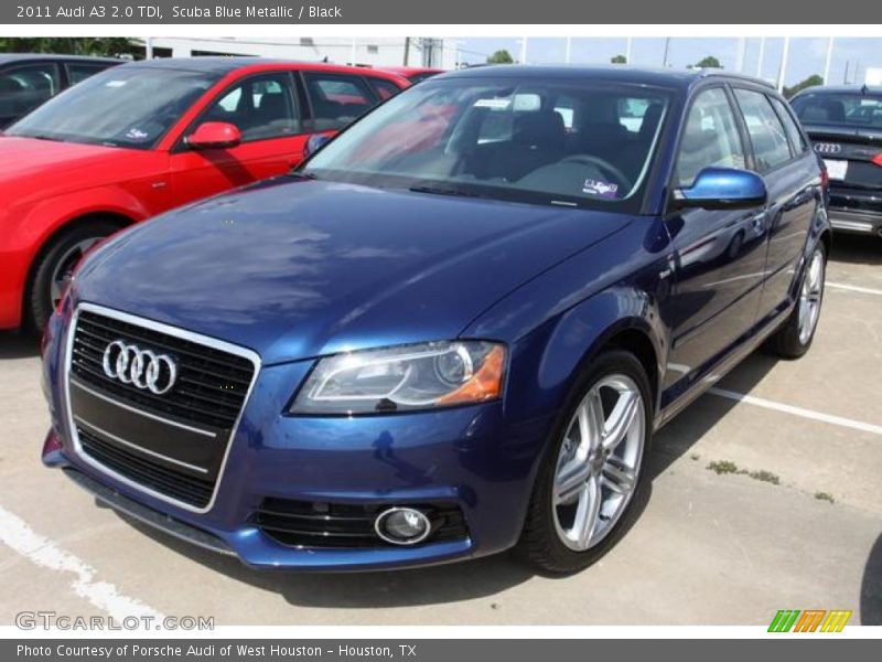 Scuba Blue Metallic / Black 2011 Audi A3 2.0 TDI