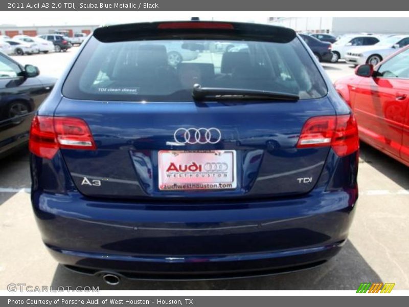 Scuba Blue Metallic / Black 2011 Audi A3 2.0 TDI