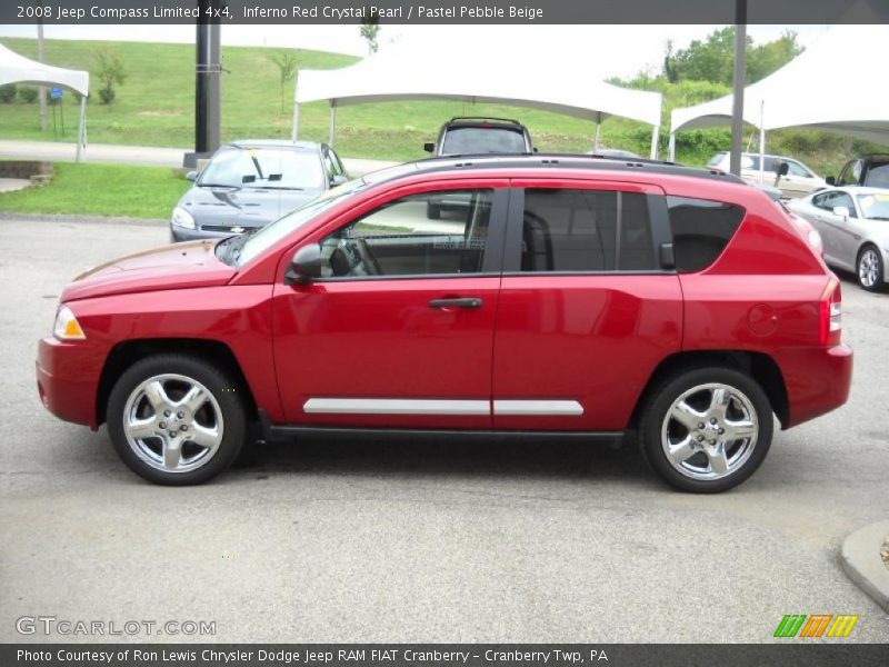 Inferno Red Crystal Pearl / Pastel Pebble Beige 2008 Jeep Compass Limited 4x4