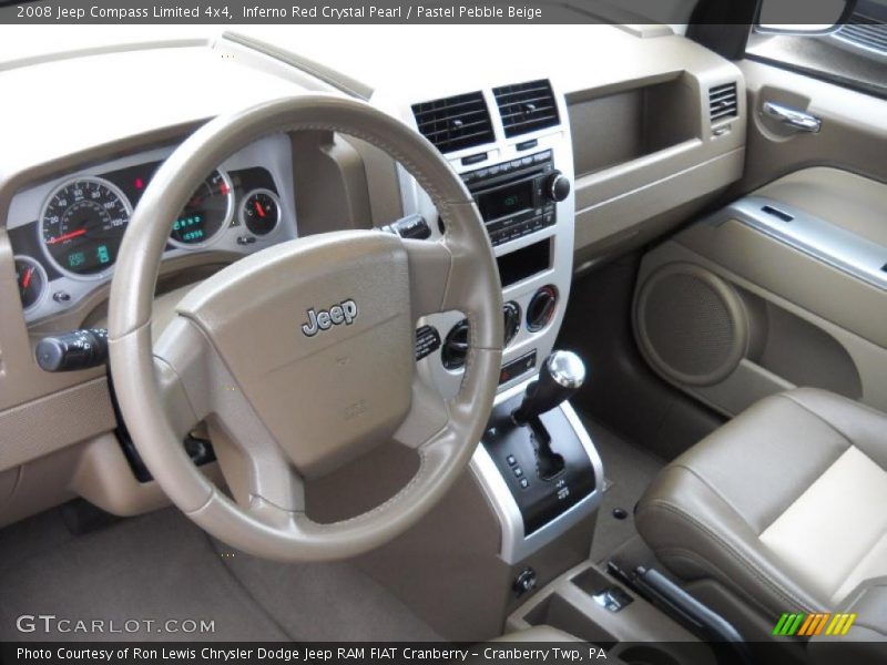 Inferno Red Crystal Pearl / Pastel Pebble Beige 2008 Jeep Compass Limited 4x4