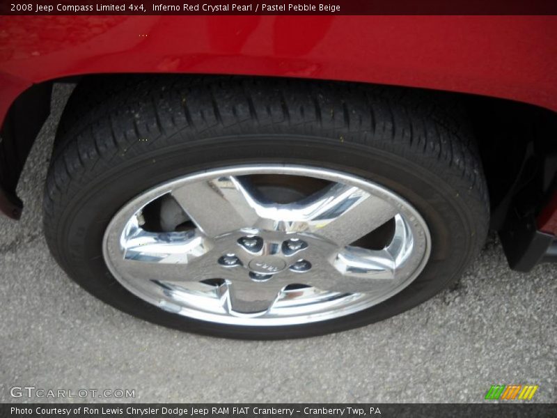 Inferno Red Crystal Pearl / Pastel Pebble Beige 2008 Jeep Compass Limited 4x4