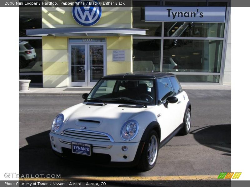Pepper White / Black/Panther Black 2006 Mini Cooper S Hardtop