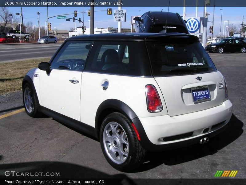 Pepper White / Black/Panther Black 2006 Mini Cooper S Hardtop