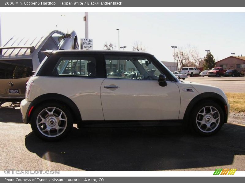 Pepper White / Black/Panther Black 2006 Mini Cooper S Hardtop