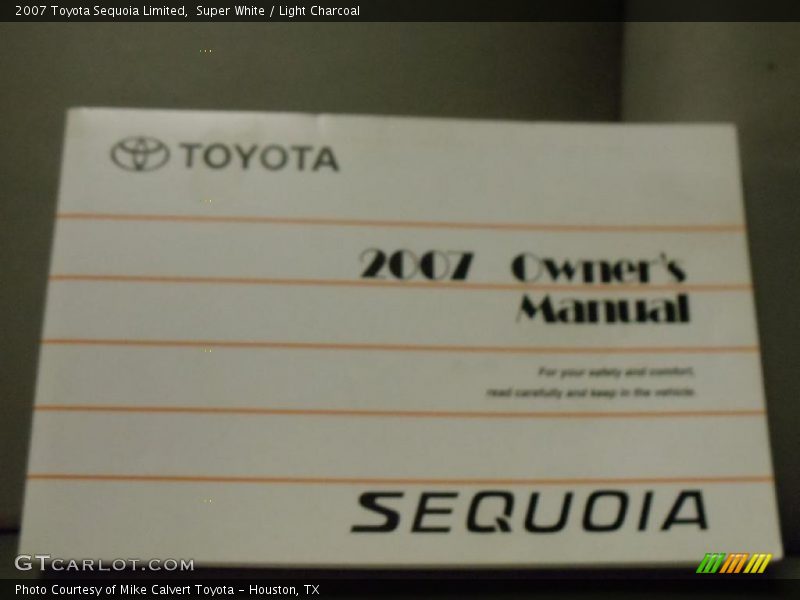 Super White / Light Charcoal 2007 Toyota Sequoia Limited